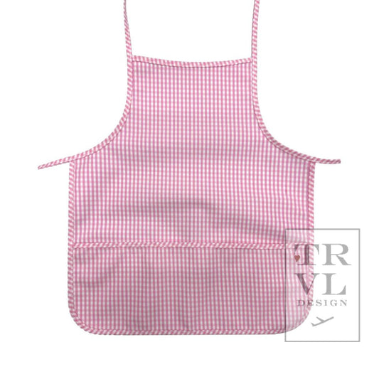 TRVL Coated Apron- Pink Gingham