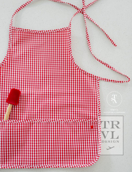 TRVL Coated Apron- Red Gingham