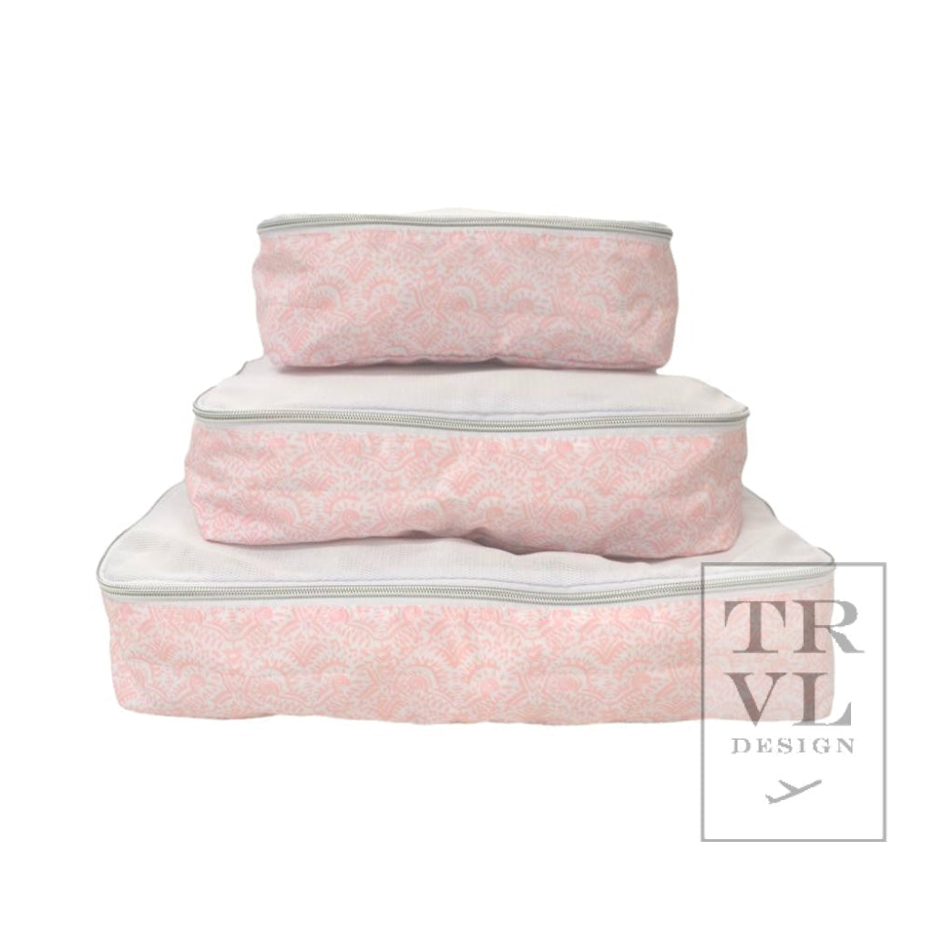 TRVL Packing Cubes- Batik Pink