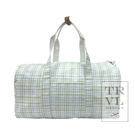 TRVL Weekender- Classic Plaid Green Duffle Bag