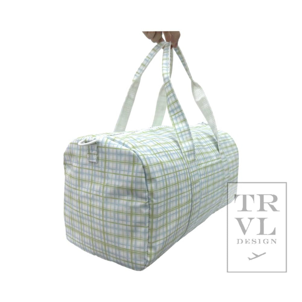 TRVL Weekender- Classic Plaid Green Duffle Bag