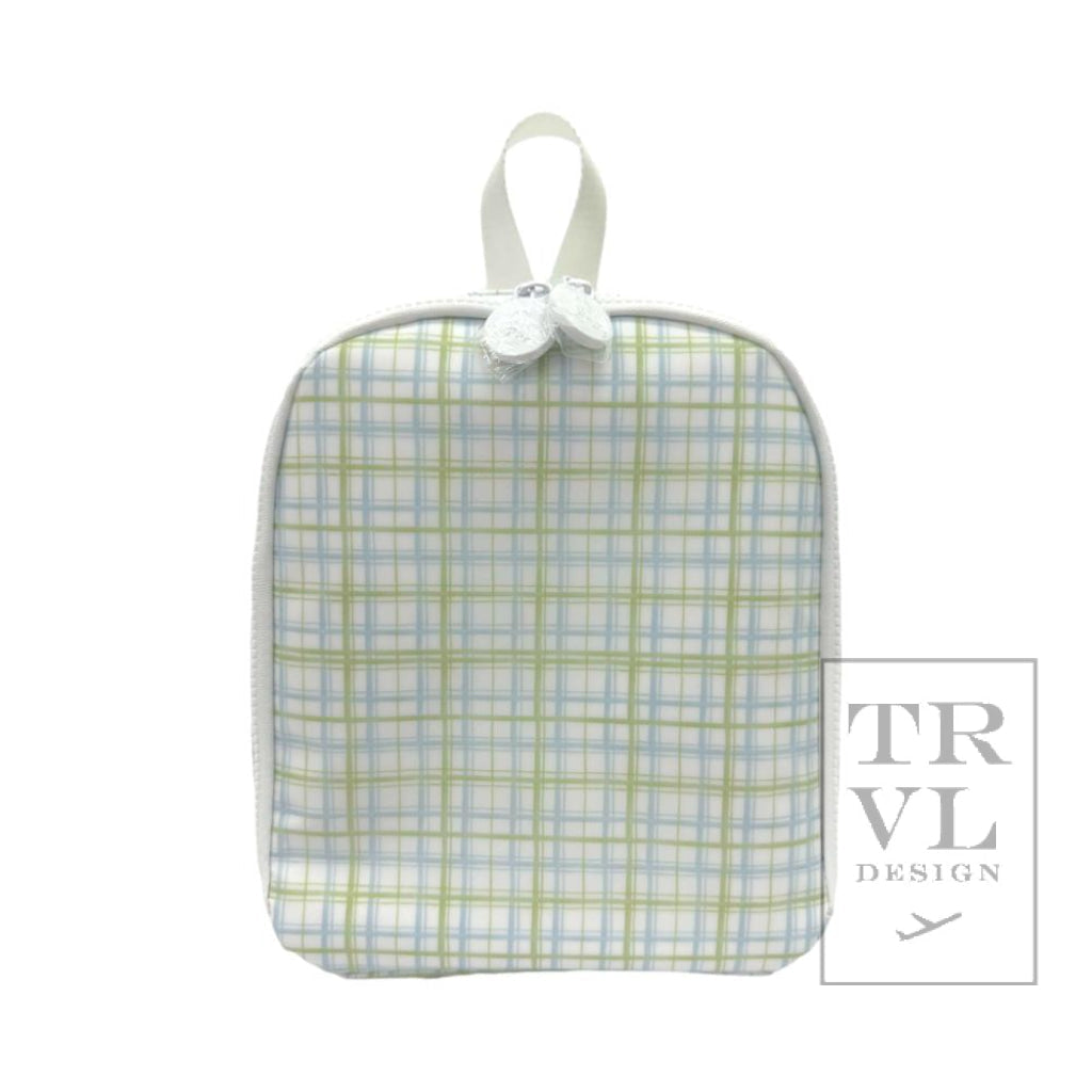 TRVL Lunch Bag- Classic Plaid Green