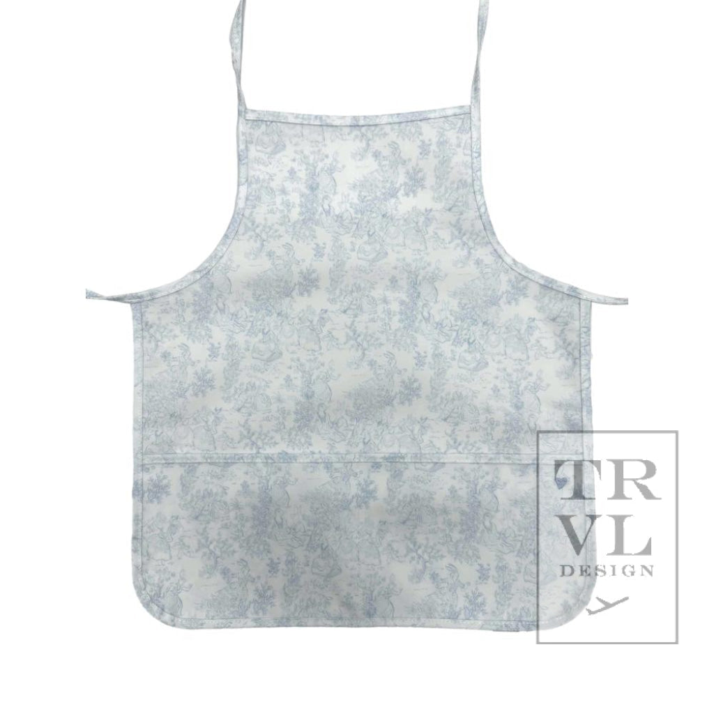 TRVL Coated Apron- Blue Bunny Toile