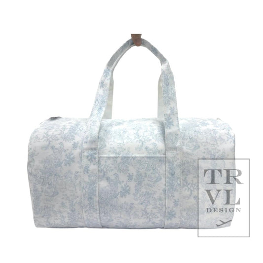 TRVL Weekender- Blue Bunny Toile Duffle Bag