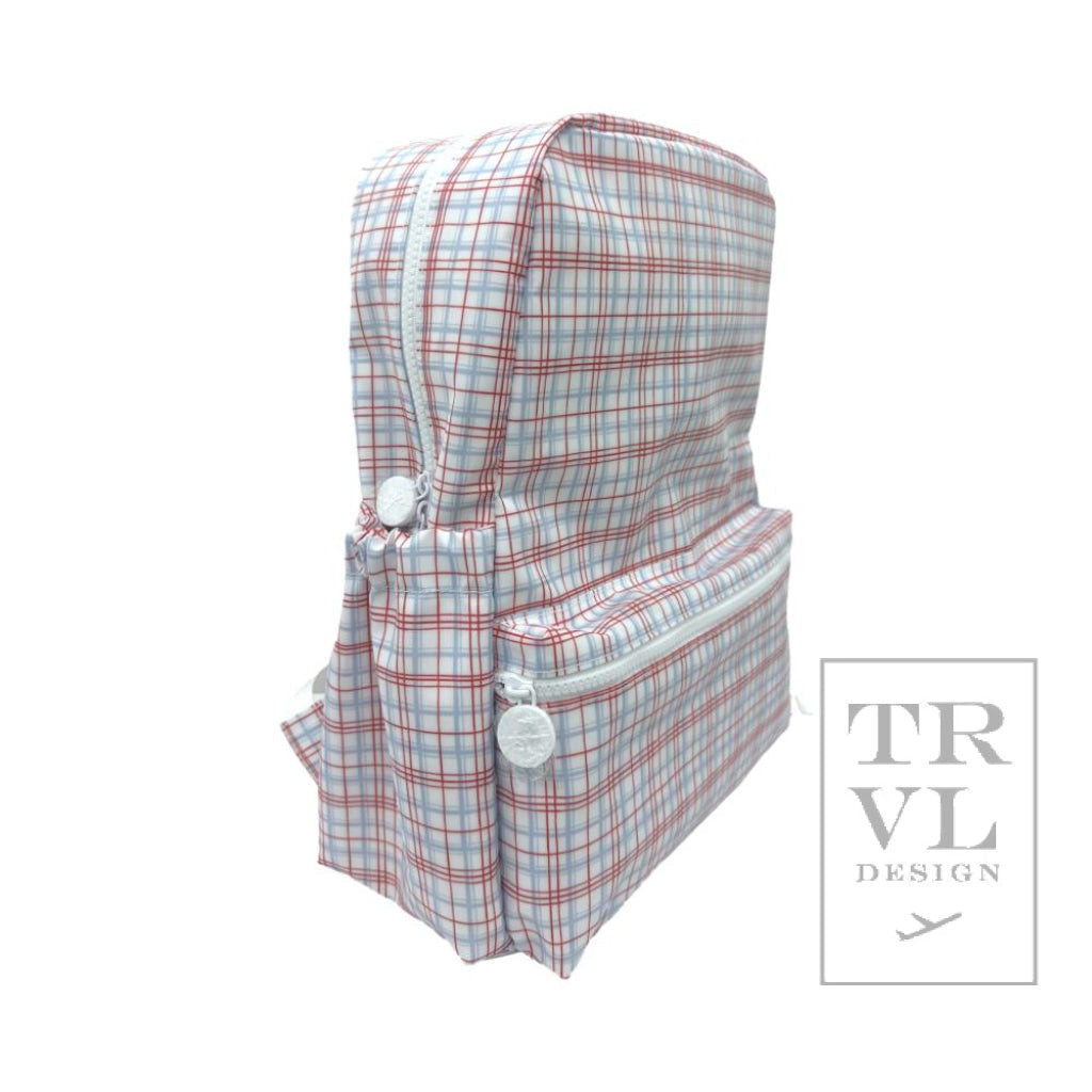 TRVL Backpacker- Classic Plaid Red