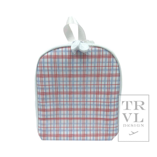 TRVL Lunch Bag- Classic Plaid Red