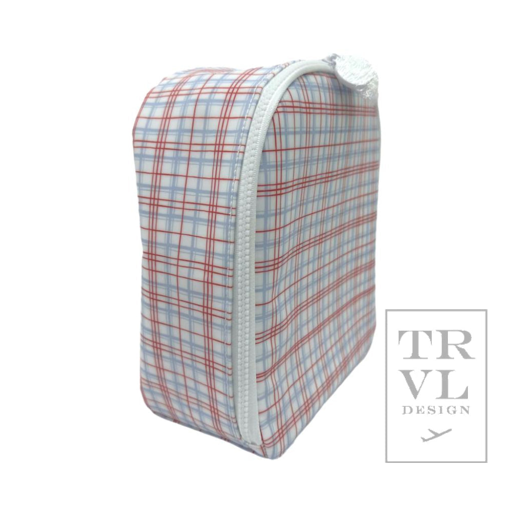 TRVL Lunch Bag- Classic Plaid Red