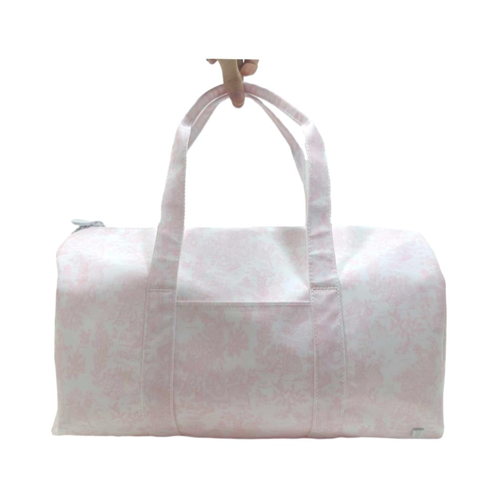 TRVL Weekender- Pink Bunny Toile Duffle Bag