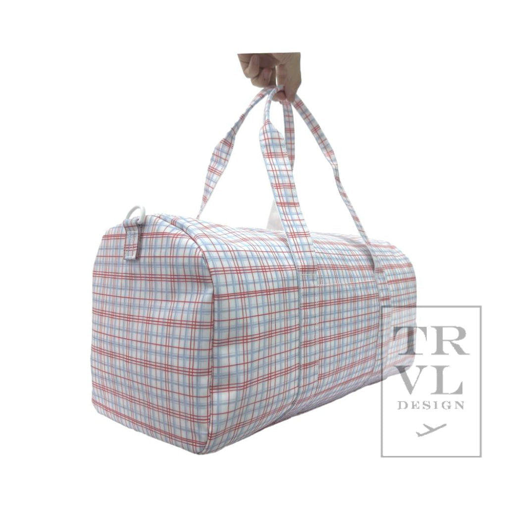 TRVL Weekender- Classic Plaid Red Duffle Bag