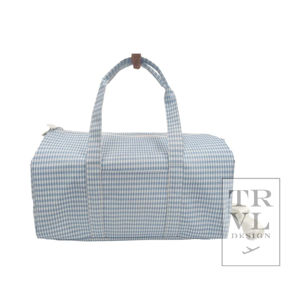 TRVL Weekender- Mist Gingham Duffle Bag