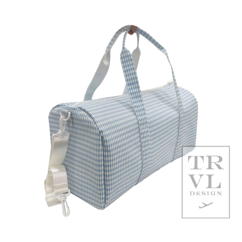 TRVL Weekender- Mist Gingham Duffle Bag