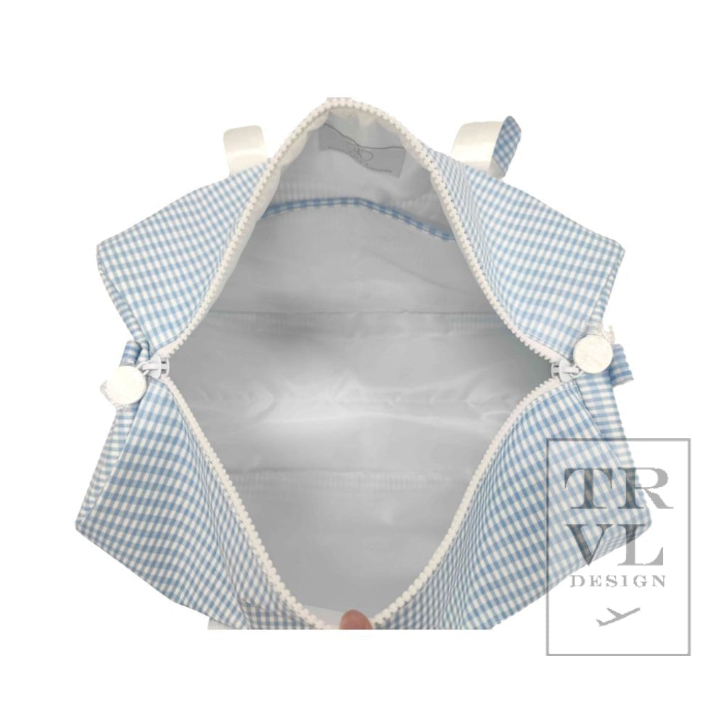 TRVL Weekender- Mist Gingham Duffle Bag