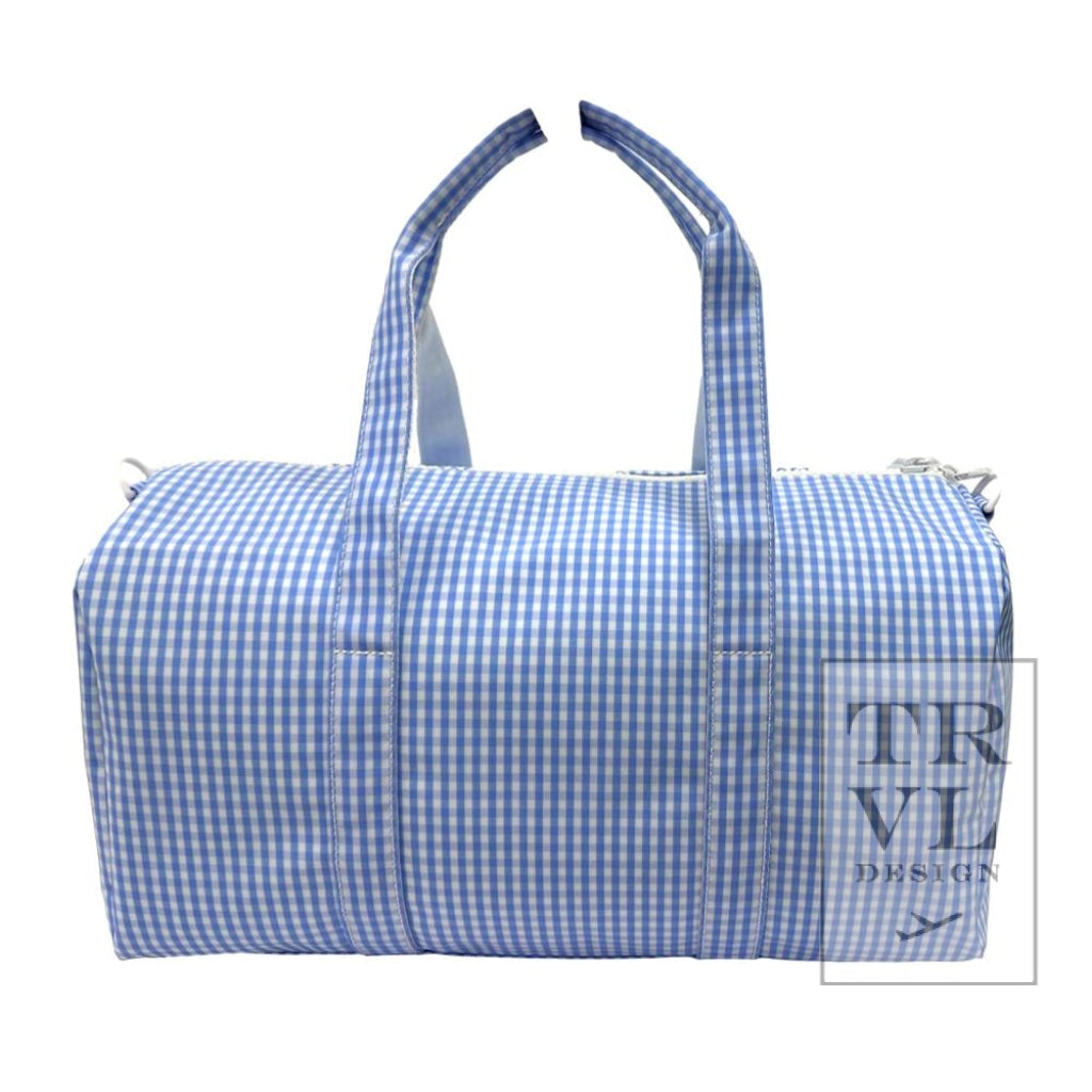 TRVL Weekender- Sky Gingham Duffle Bag