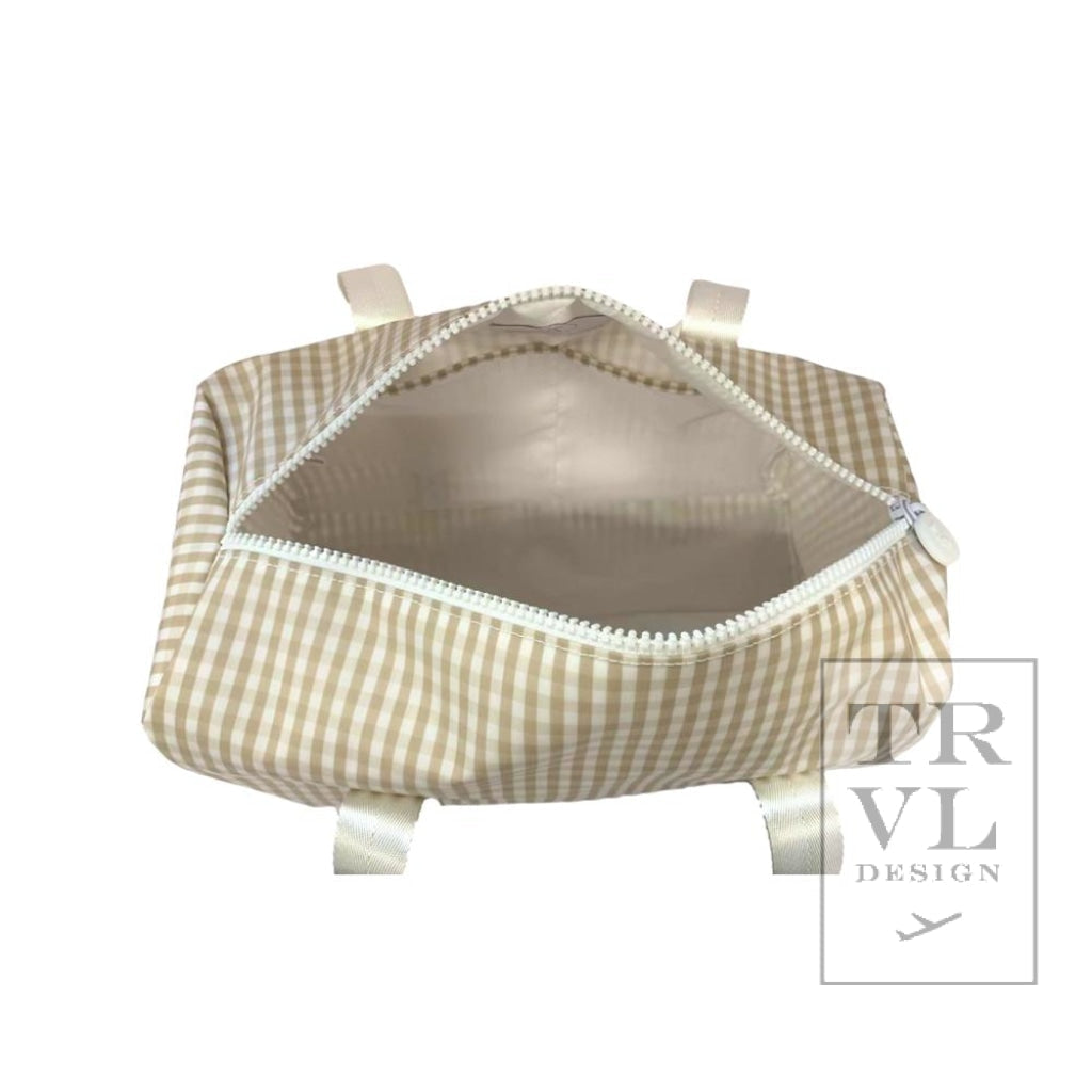 TRVL Mini Packer- Khaki Gingham