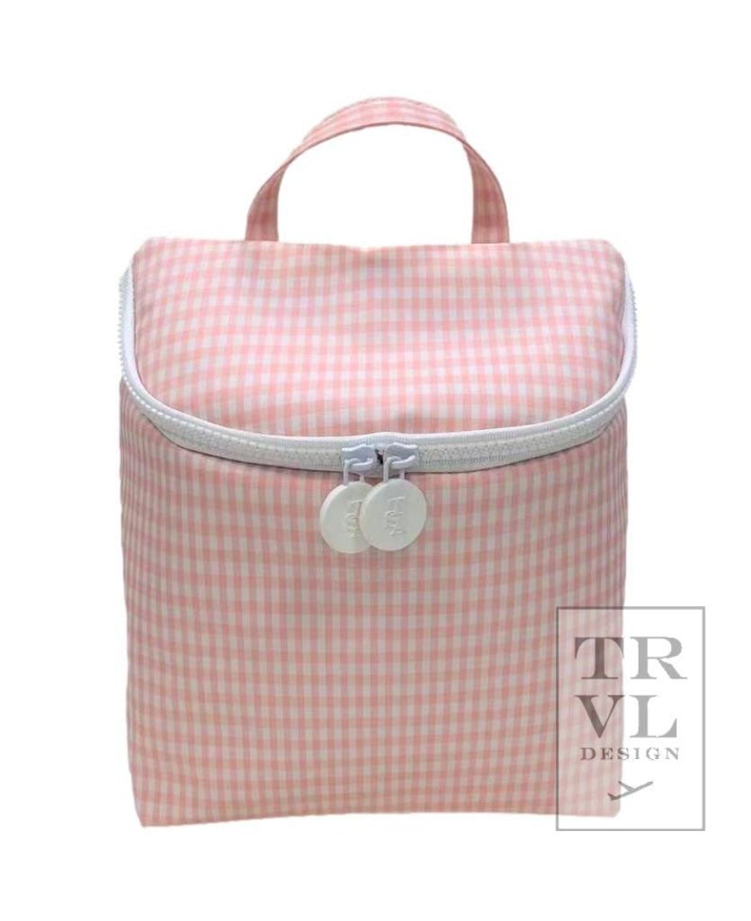 TRVL Takeaway Lunch Bag- Insulated Taffy Gingham