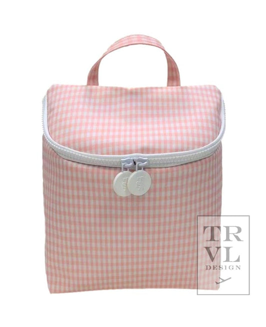 TRVL Takeaway Lunch Bag- Insulated Taffy Gingham