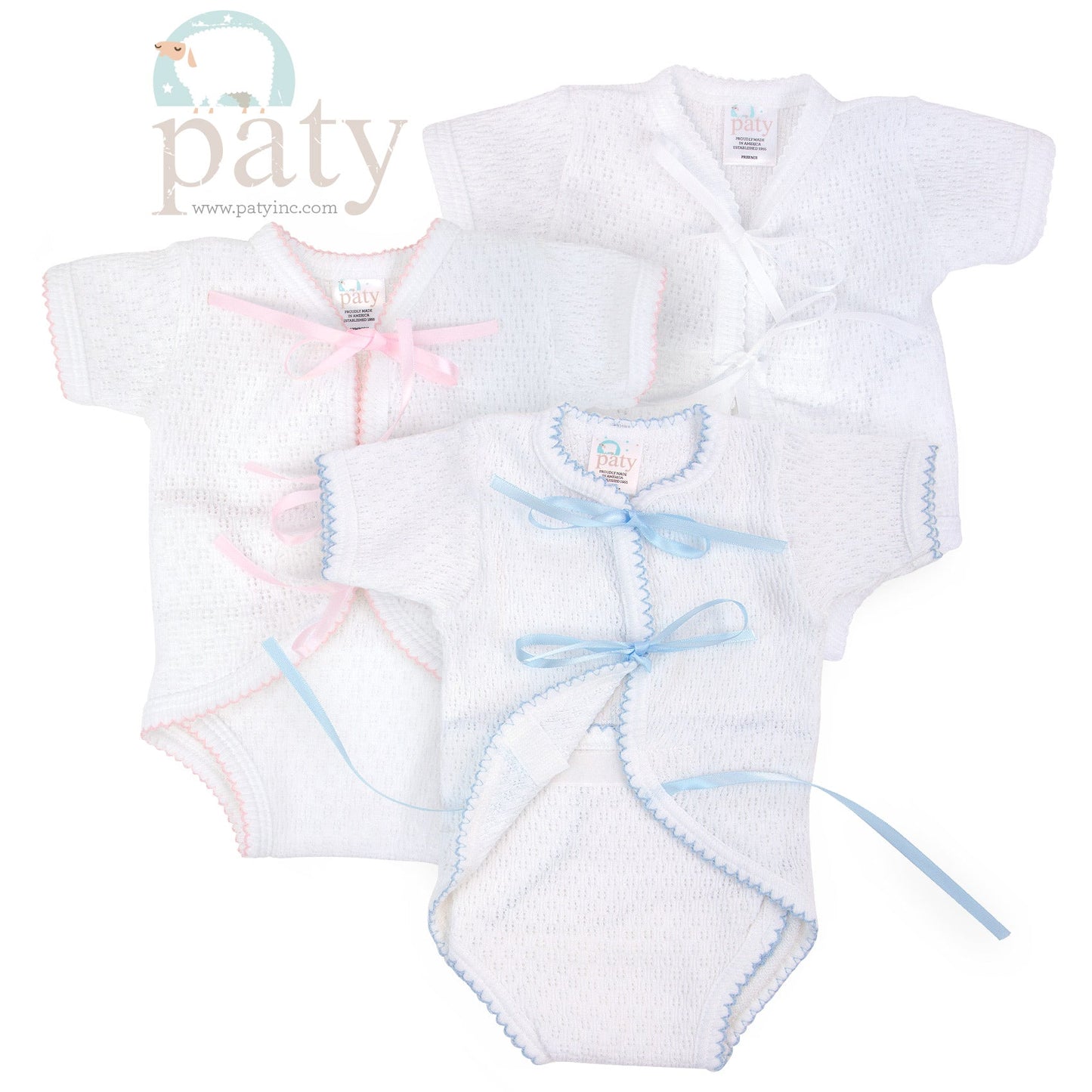 PREORDER Paty Knit Ribbon Tie Onesie