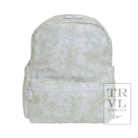 TRVL Mini Backer- Green Bunny Toile