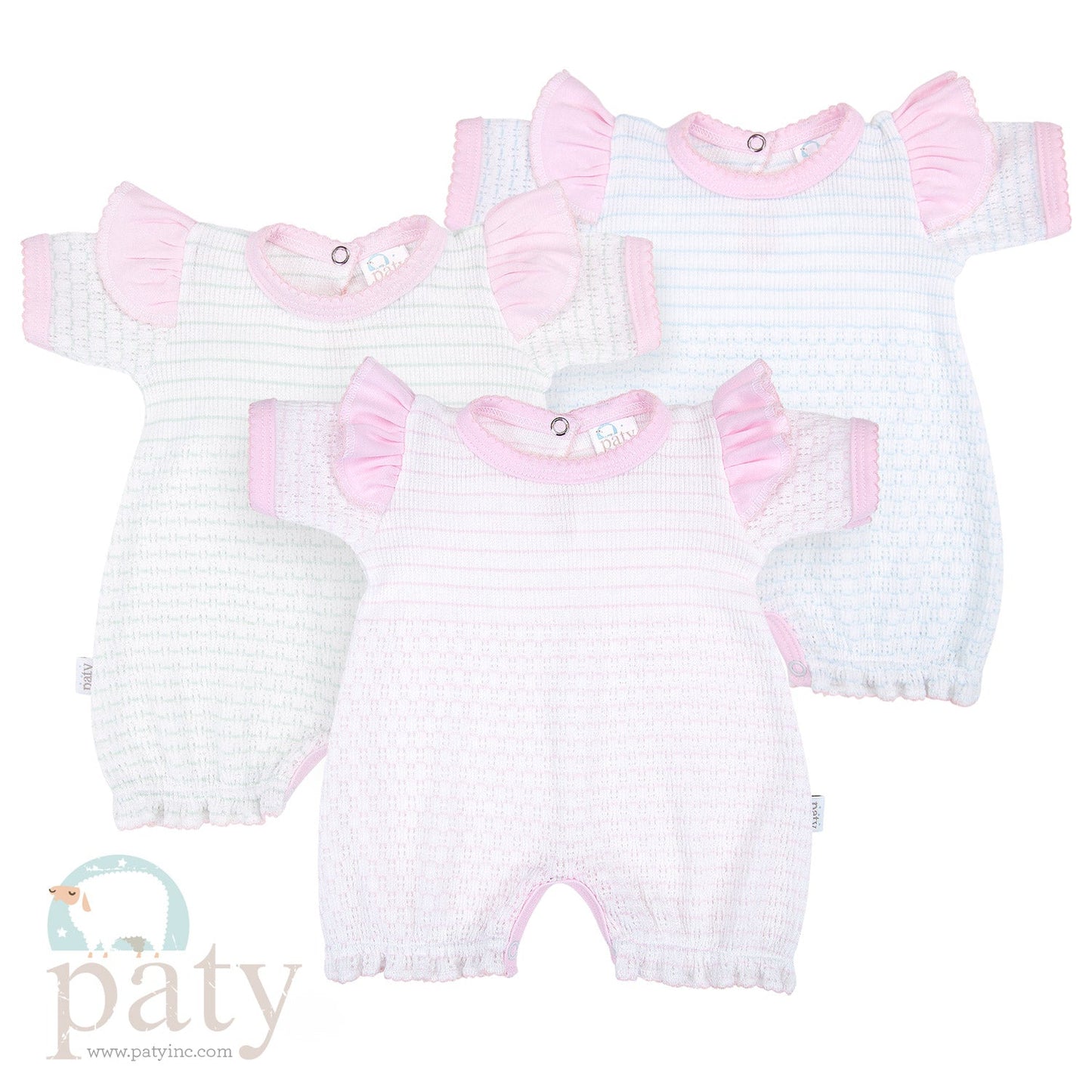 PREORDER Paty Pinstripe Angel Sleeve Bubble w/ Pima Trim Options