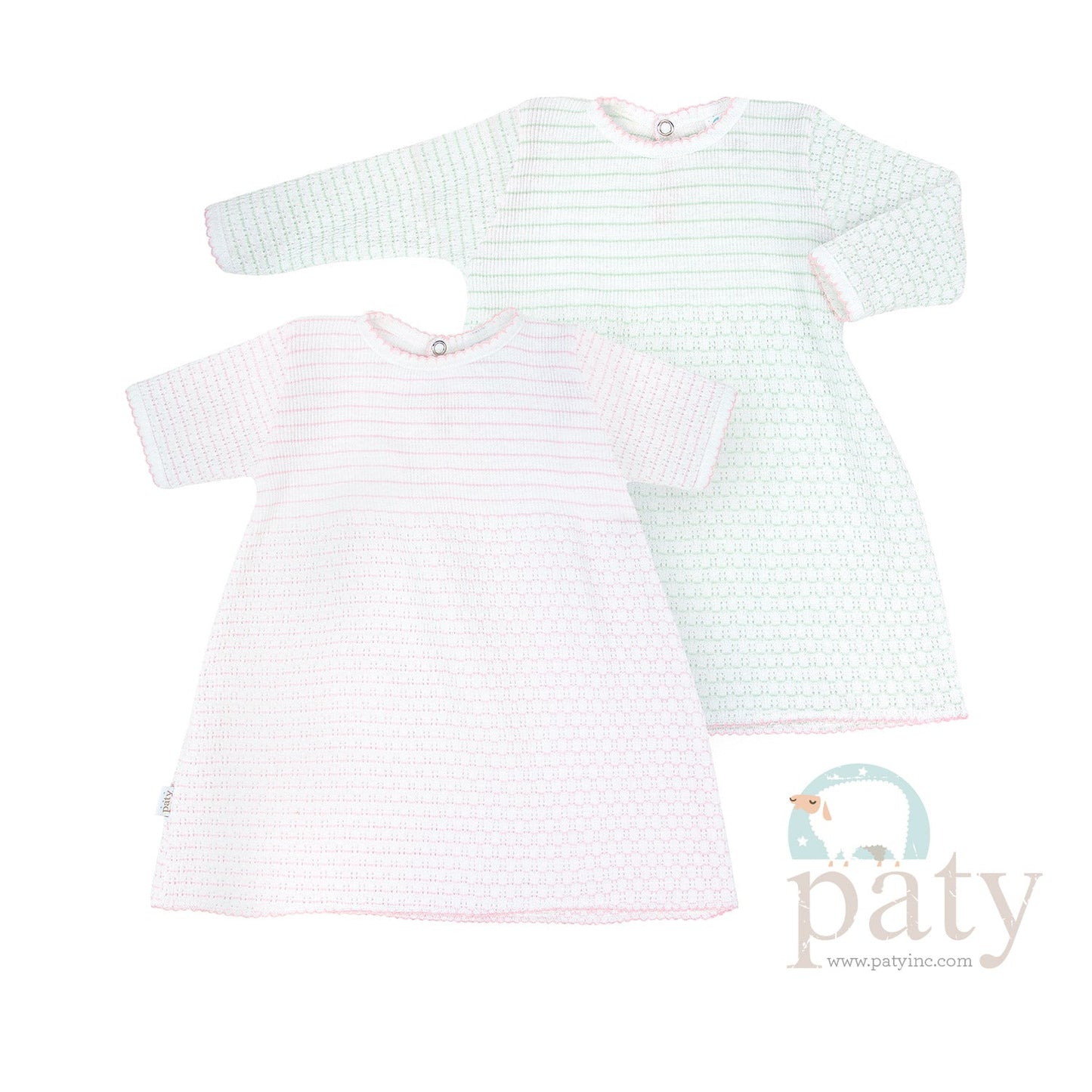 PREORDER Paty Pinstripe Dress w/ Key Hole Back Short Sleeve