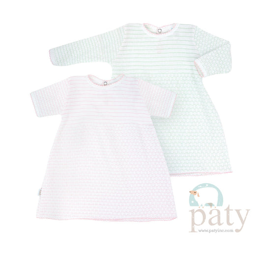 PREORDER Paty Pinstripe Dress w/ Key Hole Back Short Sleeve