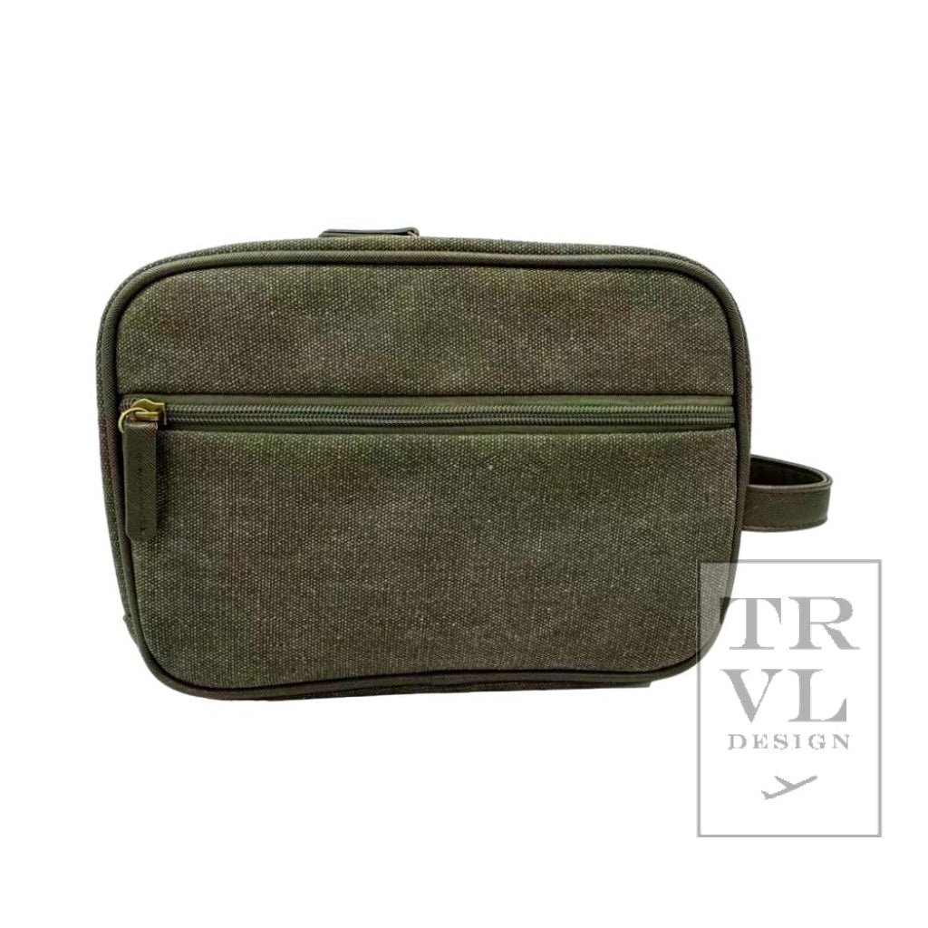 TRVL Men’s Kit Case - Toiletry Bag Coated Canvas Cactus