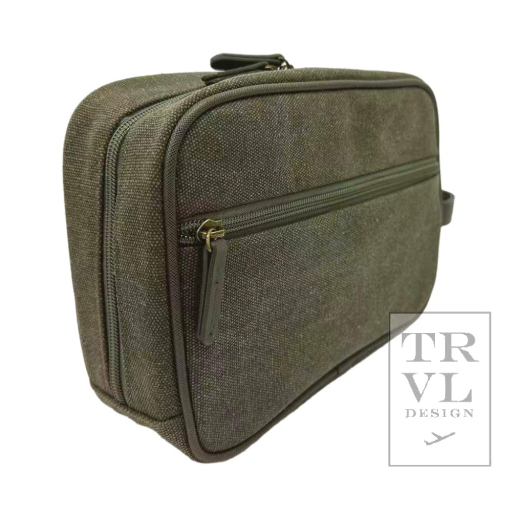 TRVL Men’s Kit Case - Toiletry Bag Coated Canvas Cactus