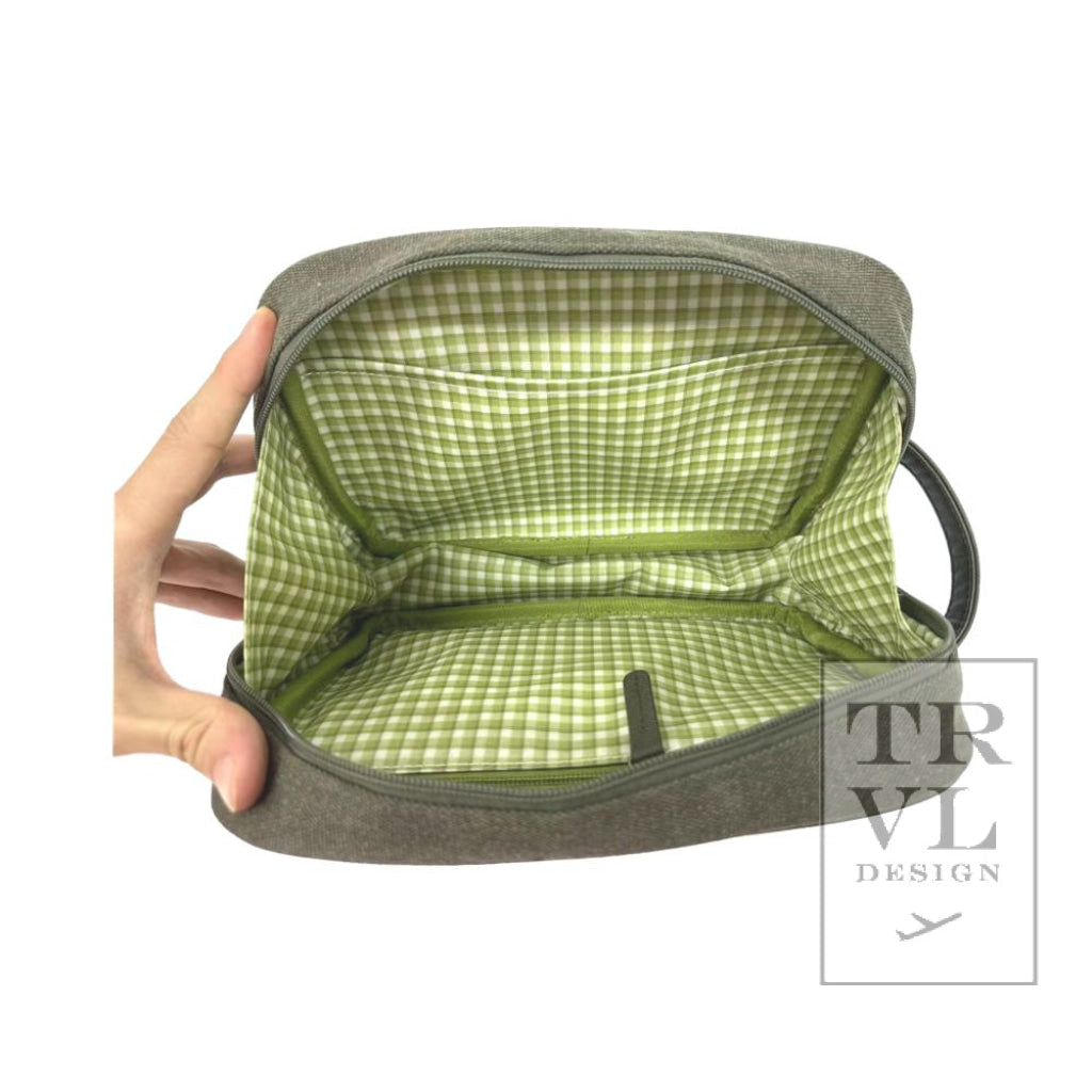 TRVL Men’s Kit Case - Toiletry Bag Coated Canvas Cactus