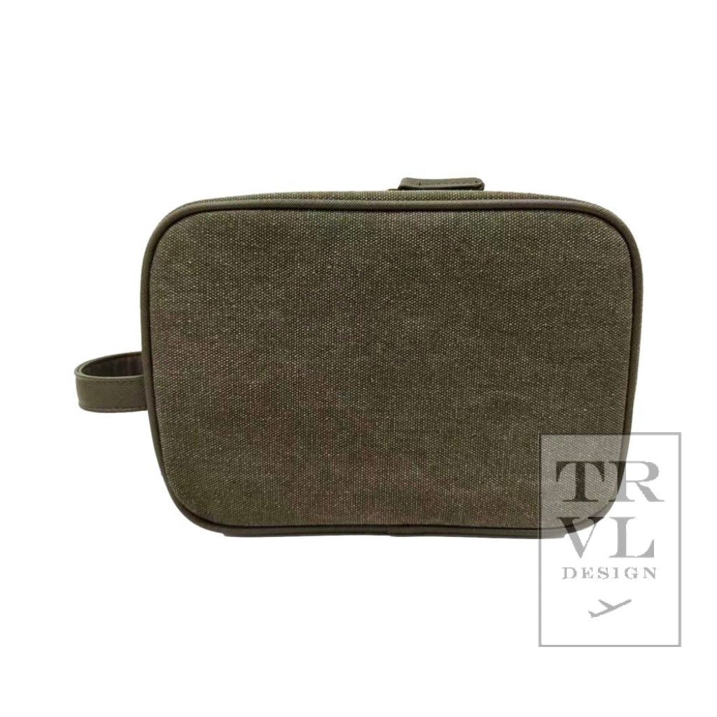 TRVL Men’s Kit Case - Toiletry Bag Coated Canvas Cactus