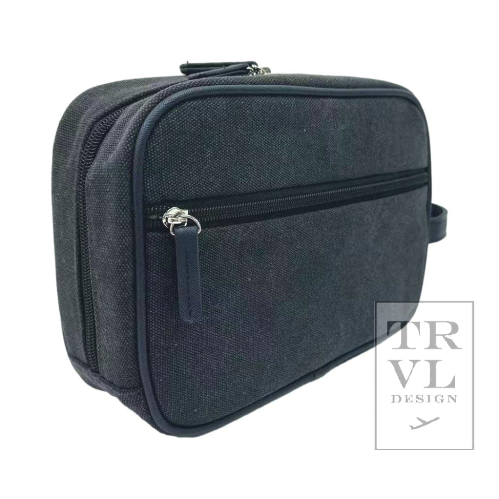 TRVL Men’s Kit Case - Toiletry Bag Coated Canvas Indigo