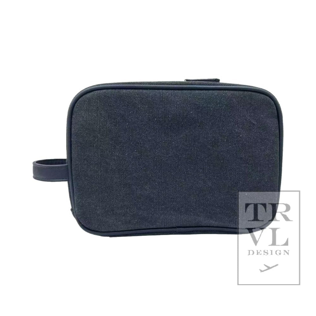 TRVL Men’s Kit Case - Toiletry Bag Coated Canvas Indigo