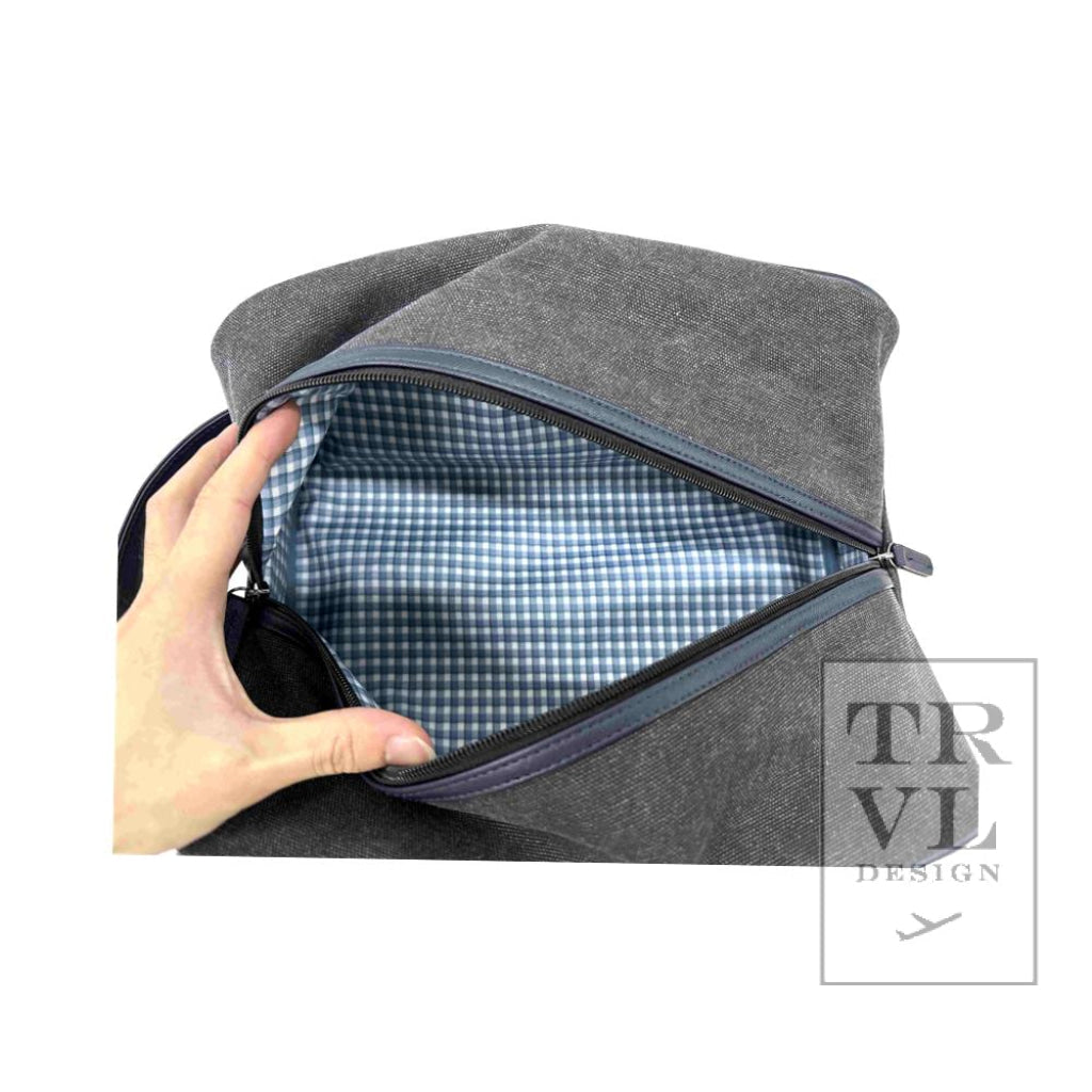 TRVL Men’s Shoe Bag- Coated Canvas Indigo