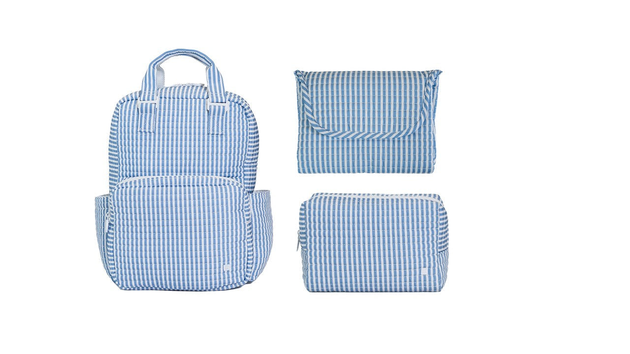 TRVL All You Need Bundle- Pimlico Stripe Chambray- changer mat + every day