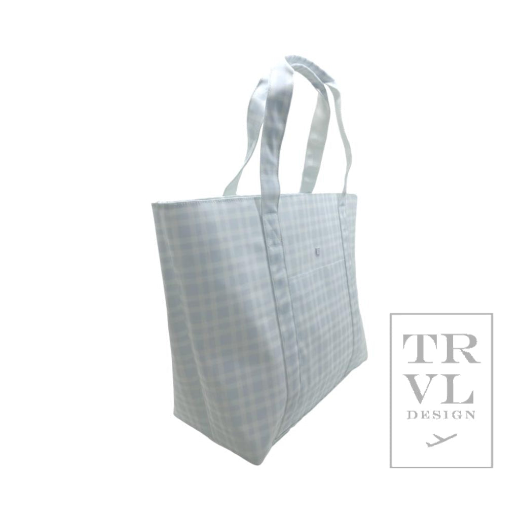 TRVL Jumbo Tote- Pimlico Plaid Blue