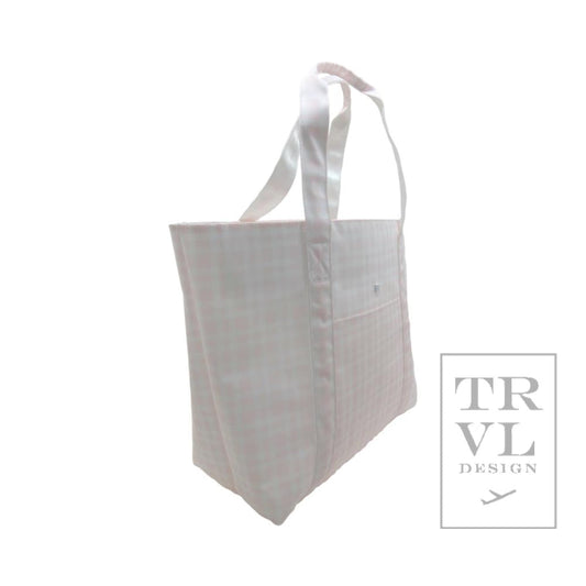 TRVL Jumbo Tote- Pimlico Plaid Pink