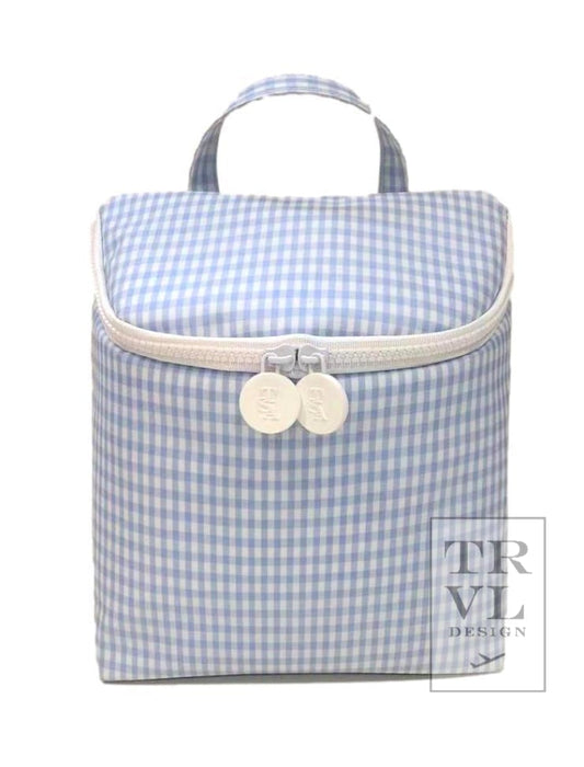 TRVL Takeaway Lunch Bag- Insulated Mist Gingham