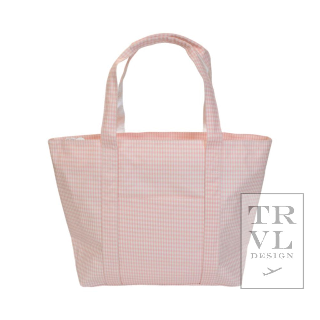 TRVL Jumbo Tote- Taffy Gingham