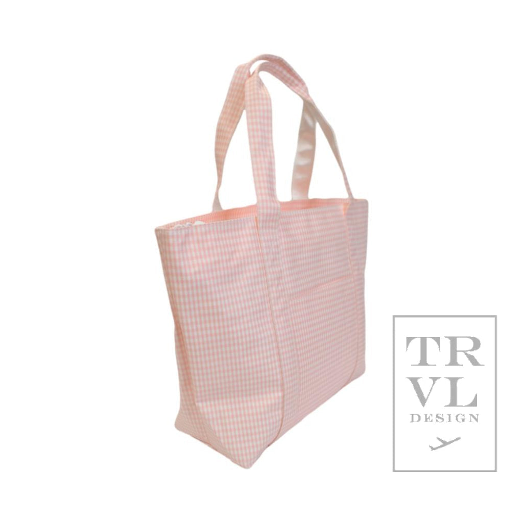 TRVL Jumbo Tote- Taffy Gingham