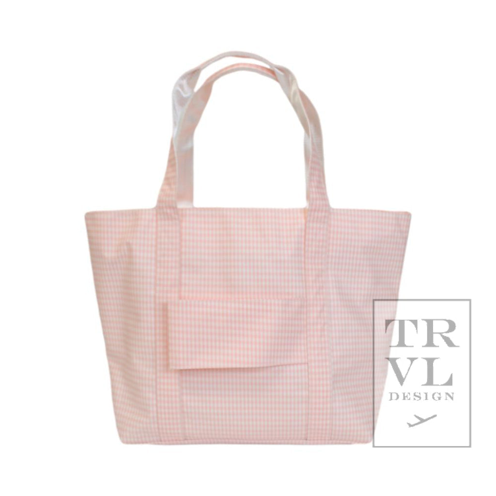 TRVL Jumbo Tote- Taffy Gingham