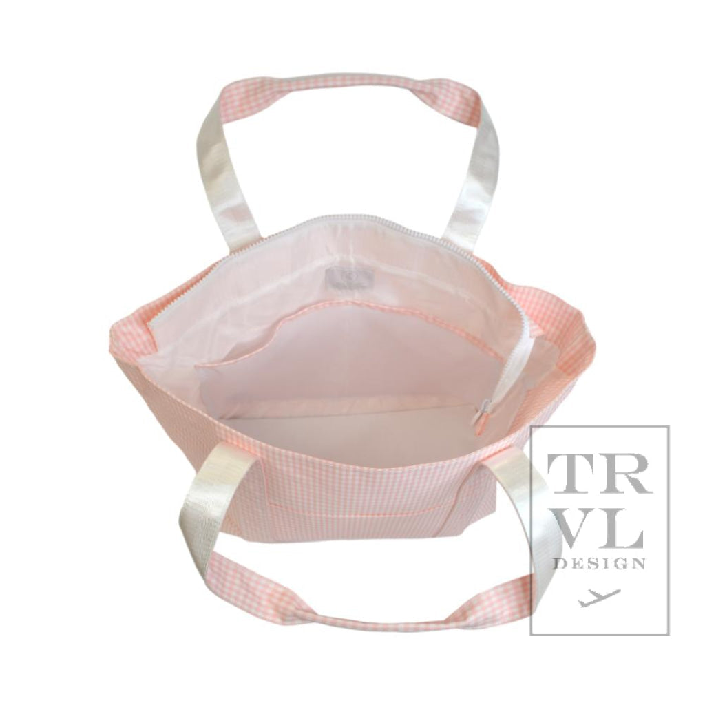 TRVL Jumbo Tote- Taffy Gingham