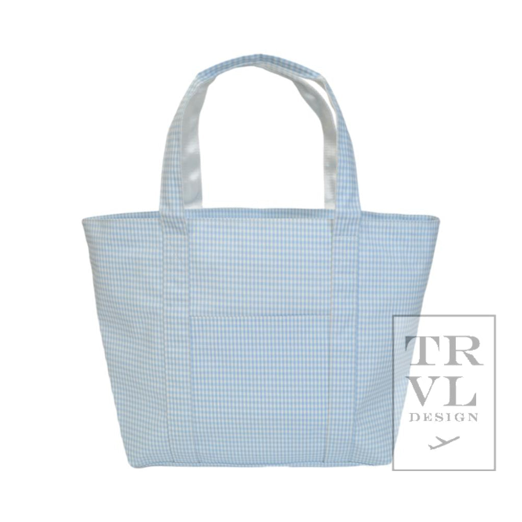 TRVL Jumbo Tote- Mist Gingham