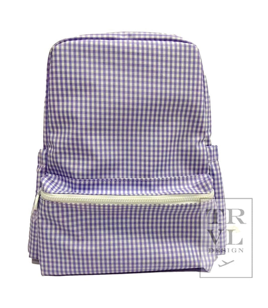 TRVL Backpacker- Lilac Gingham