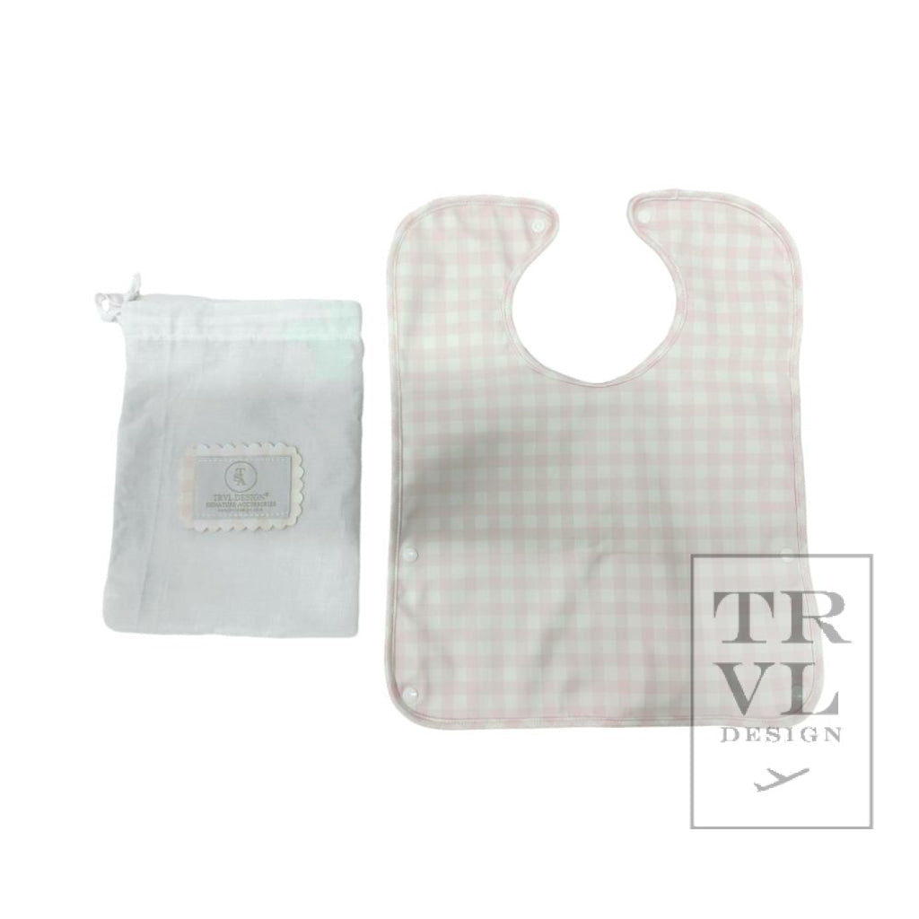 TRVL Best Bib- Pimlico Check Pink