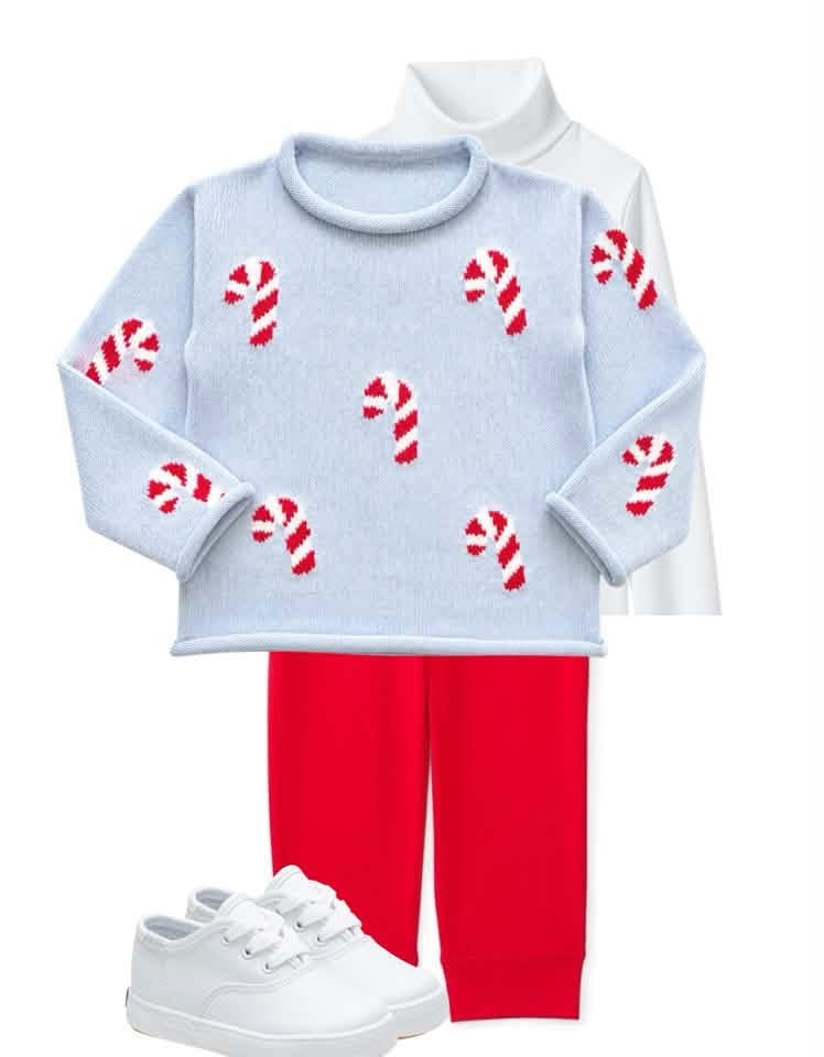 Preorder - Unisex Candy Cane Rollneck