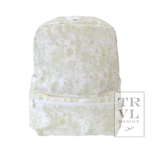 TRVL Backpacker- Bunny Green Toile