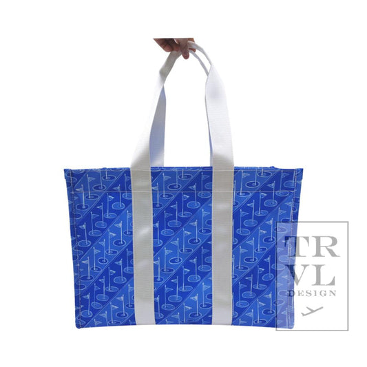 TRVL Large Tote- On Par Blue Tee