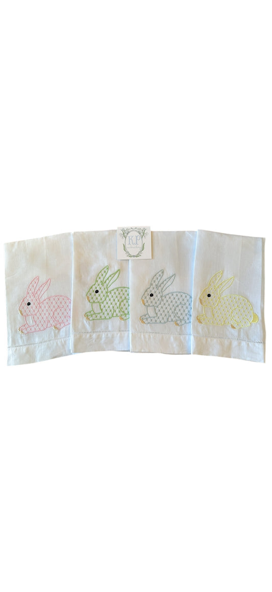 Linen Hemstitched Bunny Towel