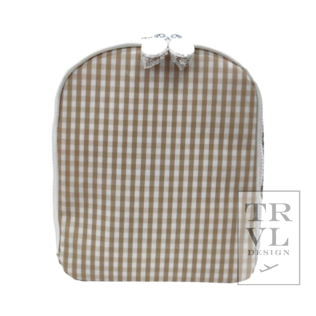 TRVL Lunch Bag- Khaki Gingham