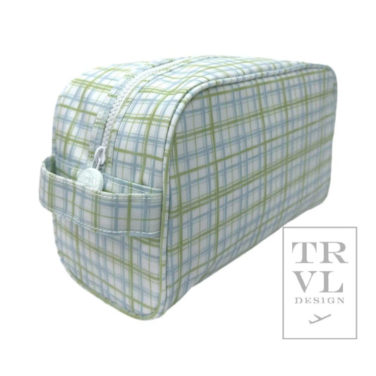 TRVL Toiletry Bag- Classic Green Plaid