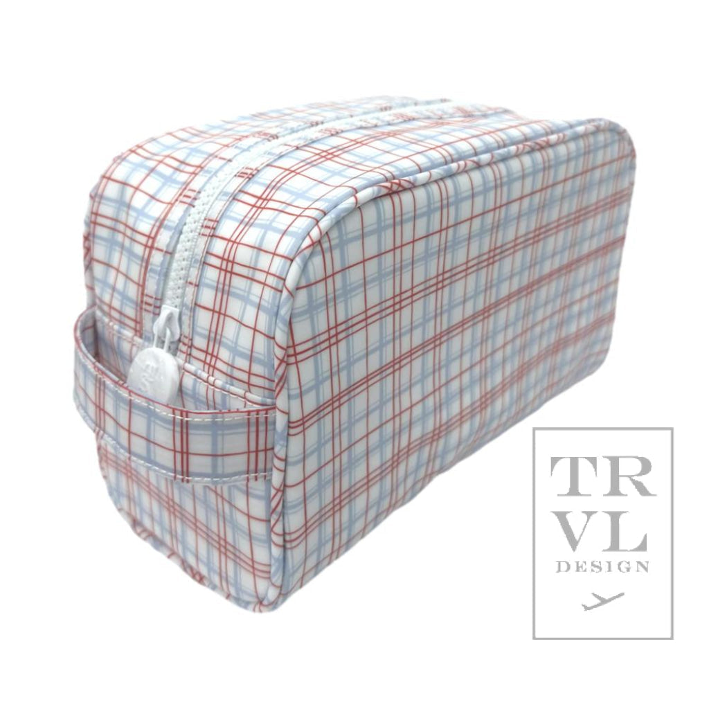 TRVL Toiletry Bag- Classic Red Plaid